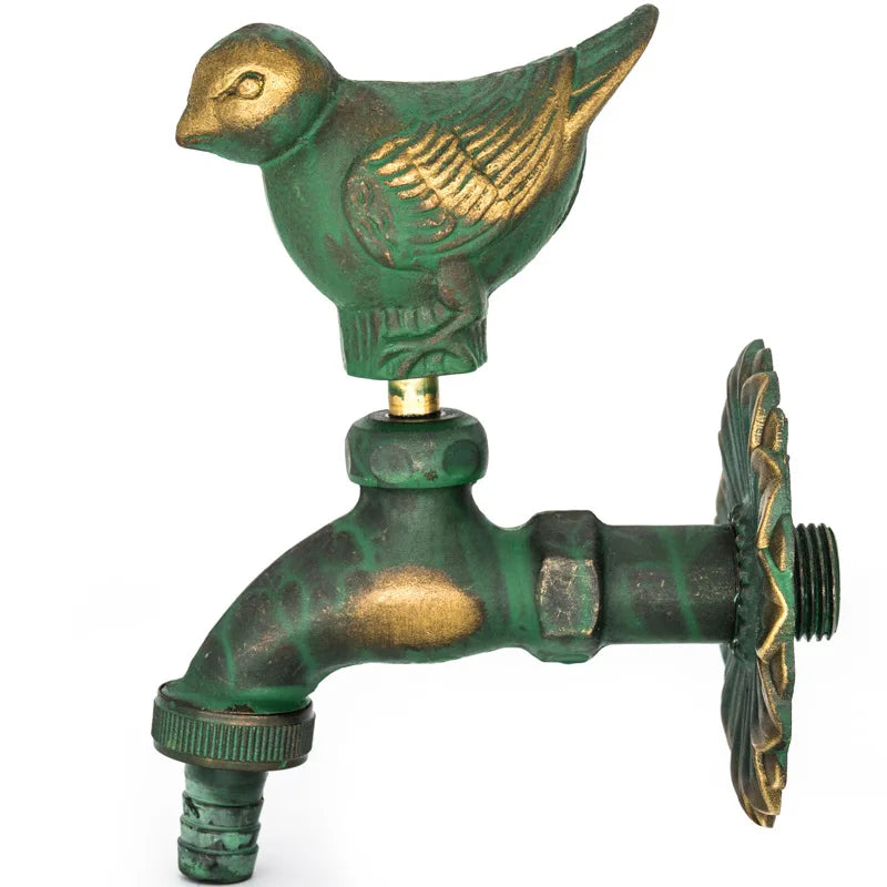 Antique Brass Animal Wall Mount Cold Water Faucet by HitMyNeed