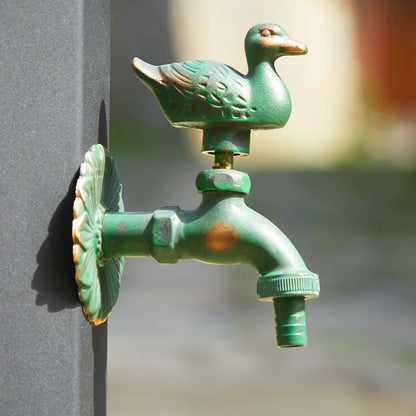 Antique Brass Animal Wall Mount Cold Water Faucet duck-b by HitMyNeed