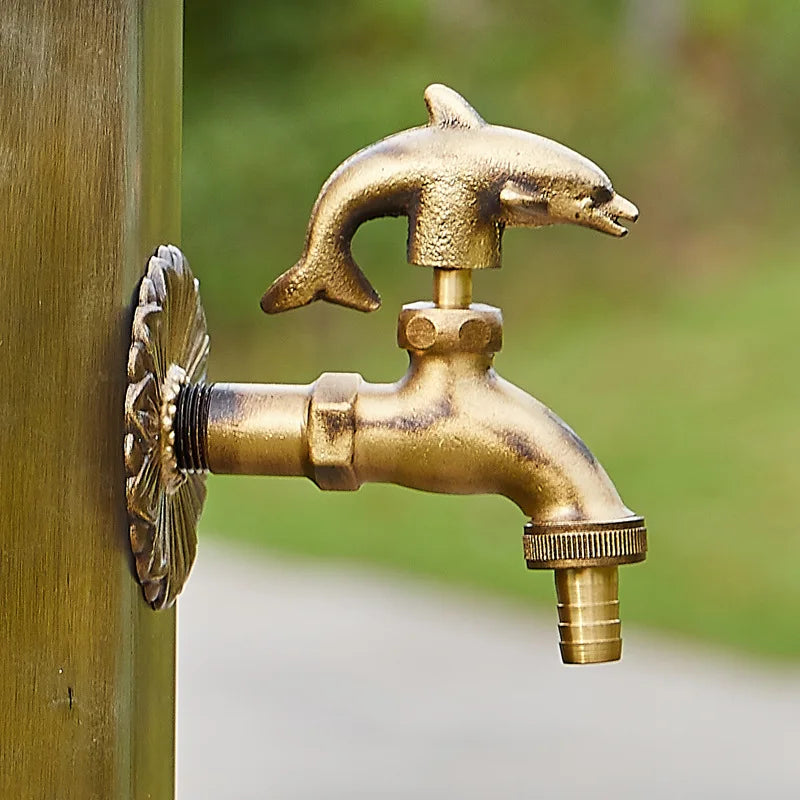 Antique Brass Animal Wall Mount Cold Water Faucet f1 by HitMyNeed