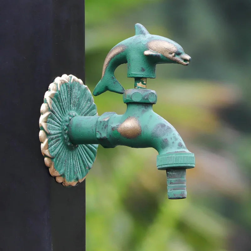 Antique Brass Animal Wall Mount Cold Water Faucet f2 by HitMyNeed