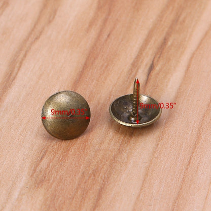 Antique Brass Upholstery Tacks 9mm (100 Pack) by HitMyNeed