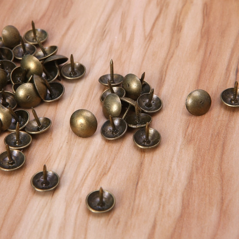 Antique Brass Upholstery Tacks 9mm (100 Pack) by HitMyNeed