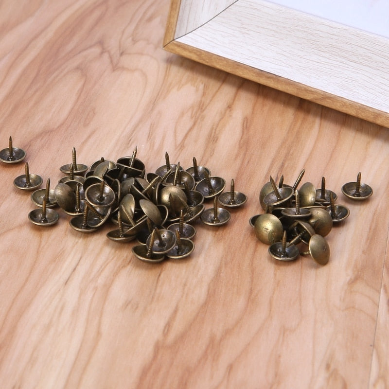 Antique Brass Upholstery Tacks 9mm (100 Pack) by HitMyNeed