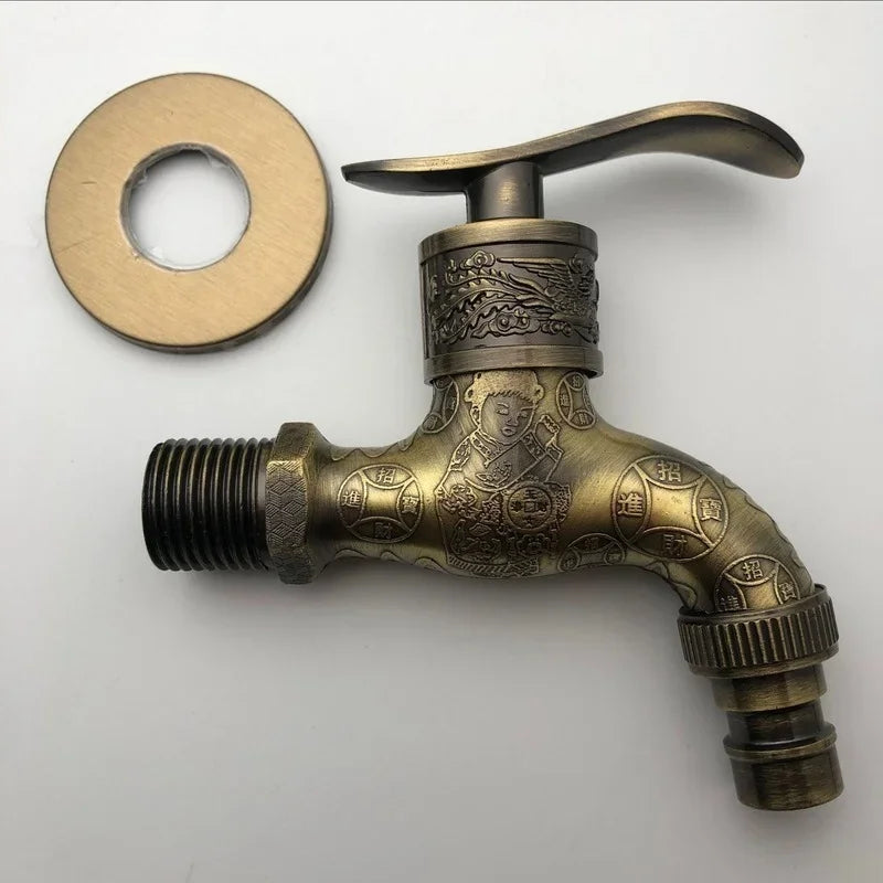 Antique Bronze Garden Wall Tap for Washing Machines 5.0 by HitMyNeed