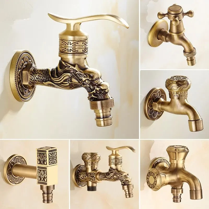 Antique Bronze Garden Wall Tap for Washing Machines by HitMyNeed