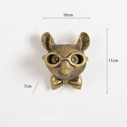 Antique Bronze Resin Animal Head Wall Hook a by HitMyNeed