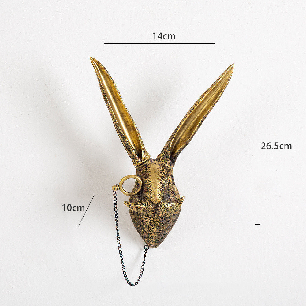 Antique Bronze Resin Animal Head Wall Hook b by HitMyNeed