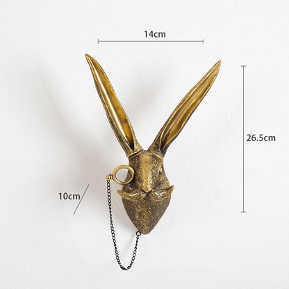 Antique Bronze Resin Animal Head Wall Hook b by HitMyNeed