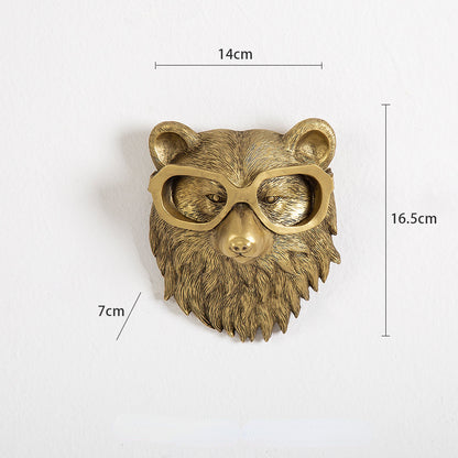 Antique Bronze Resin Animal Head Wall Hook c by HitMyNeed