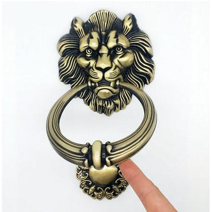 Antique Lion Door Knocker - Zinc Alloy, 20cm by HitMyNeed