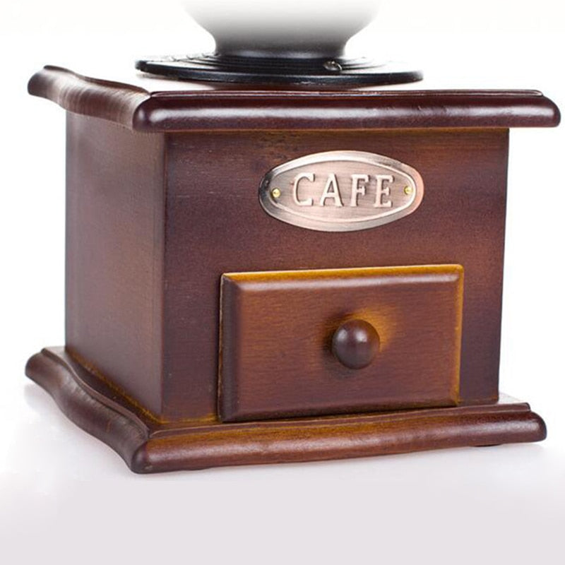 Antique Manual Coffee Grinder with Drawer by HitMyNeed