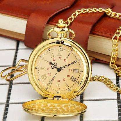 Antique Steampunk Roman Numeral Quartz Pocket Watch by HitMyNeed