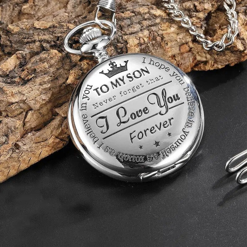 Antique Steampunk Roman Numeral Quartz Pocket Watch silver by HitMyNeed
