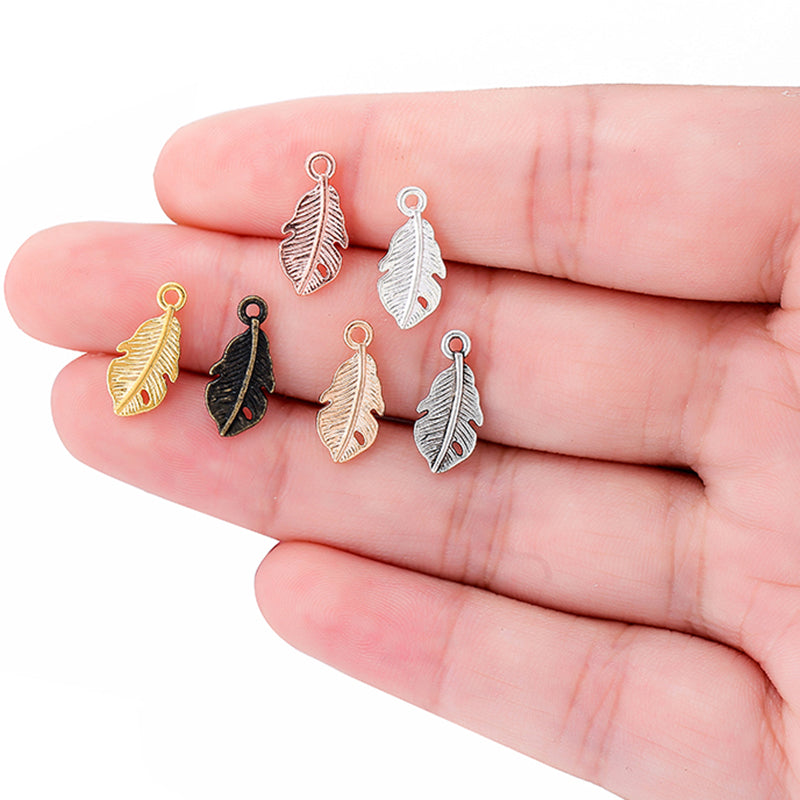 Antique Style Feather Charms Set (50 Pieces) by HitMyNeed