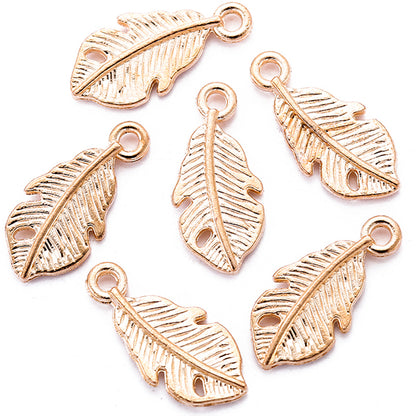 Antique Style Feather Charms Set (50 Pieces) kc-gold by HitMyNeed