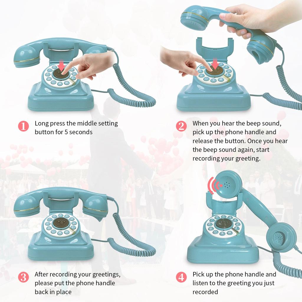 Antique Wedding Guest Phone Audio Message Book by HitMyNeed