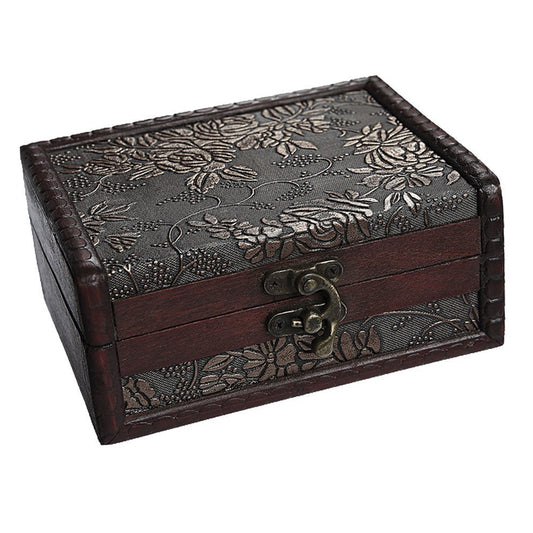Antique Wooden Jewelry Box Vintage Organizer by HitMyNeed