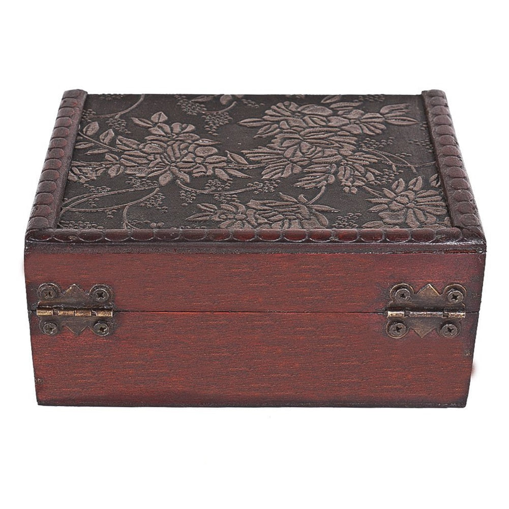 Antique Wooden Jewelry Box Vintage Organizer by HitMyNeed