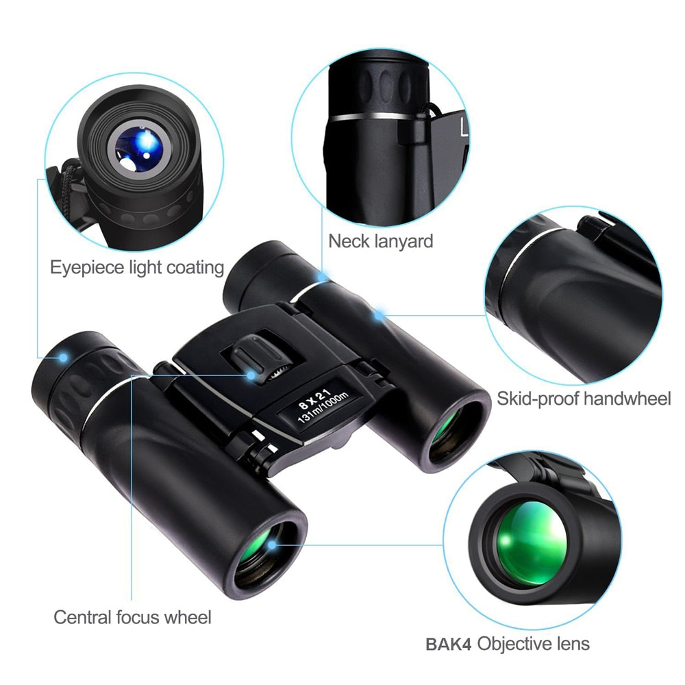 APEXEL 8x21 Compact Binoculars for Outdoor Use by HitMyNeed