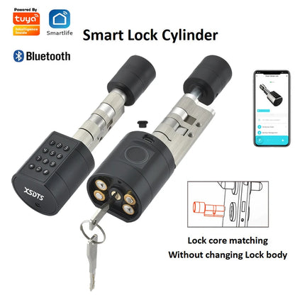 APP Fingerprint Cylinder Smart Door Lock with Keypad by HitMyNeed
