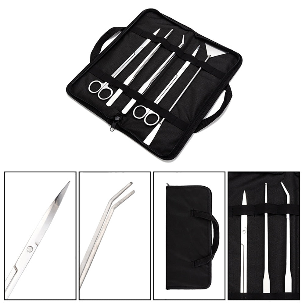 Aquarium Landscaping Tool Set, 5 pcs Stainless Steel by HitMyNeed