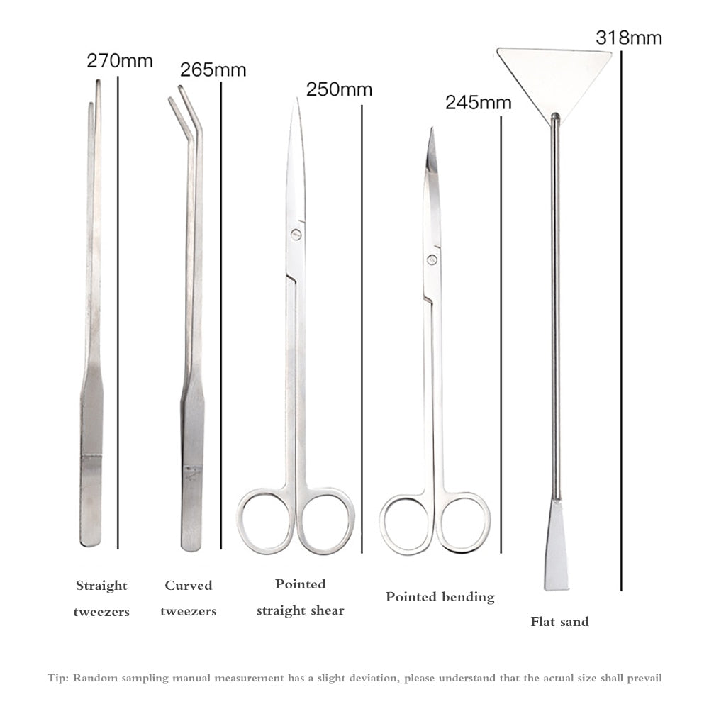 Aquarium Landscaping Tool Set, 5 pcs Stainless Steel by HitMyNeed