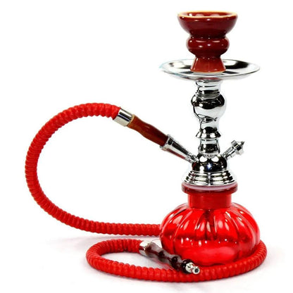 Arabian Glass Hookah with Double Hoses, Travel Size by HitMyNeed