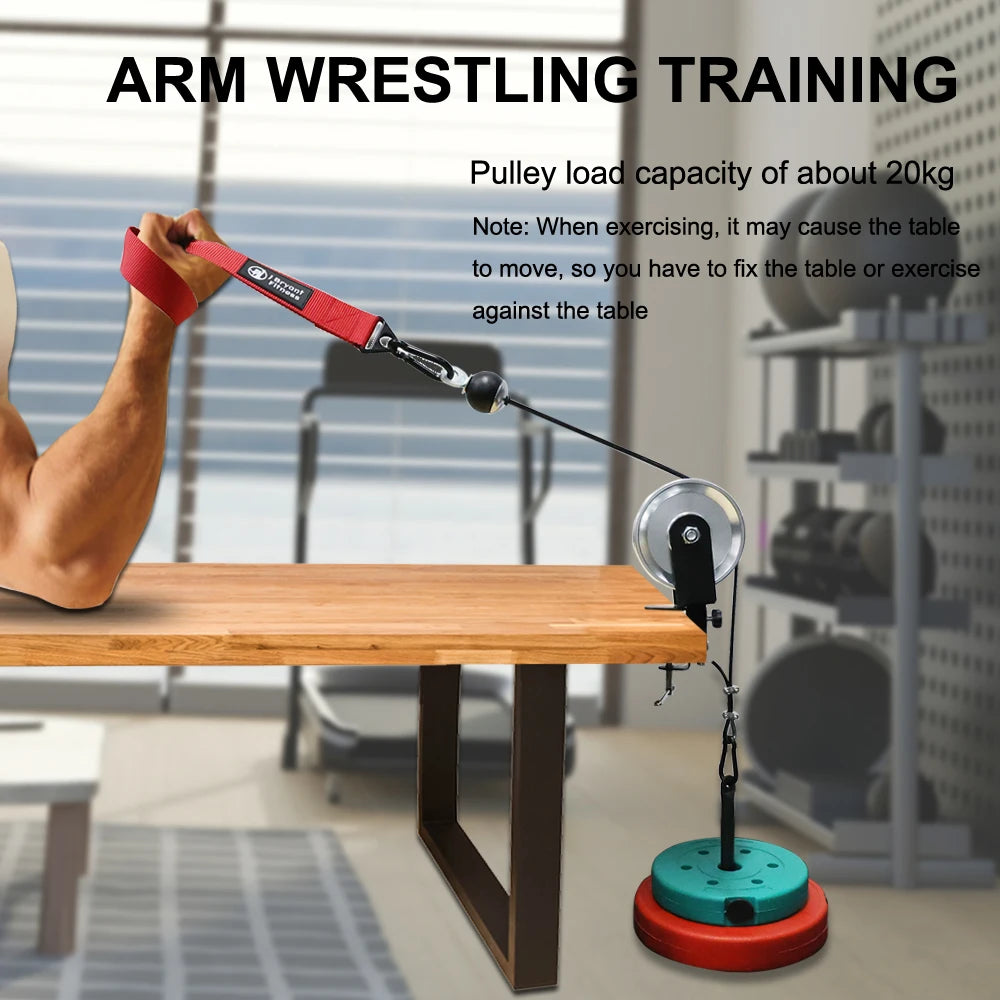 Arm Wrestling Pulley Cable & Forearm Training System by HitMyNeed