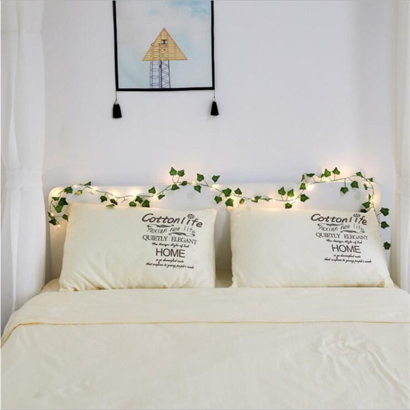 Artificial 20 LED Leaf String Lights, 2m Battery Operated by HitMyNeed