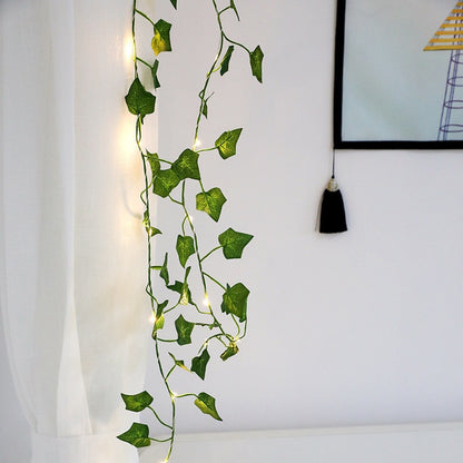 Artificial 20 LED Leaf String Lights, 2m Battery Operated by HitMyNeed