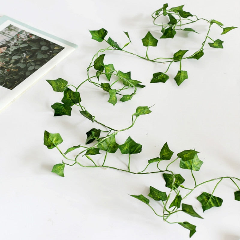 Artificial 20 LED Leaf String Lights, 2m Battery Operated by HitMyNeed