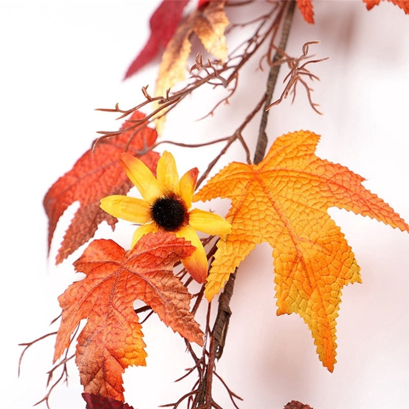 Artificial Autumn Leaves Garland 2.4m by HitMyNeed
