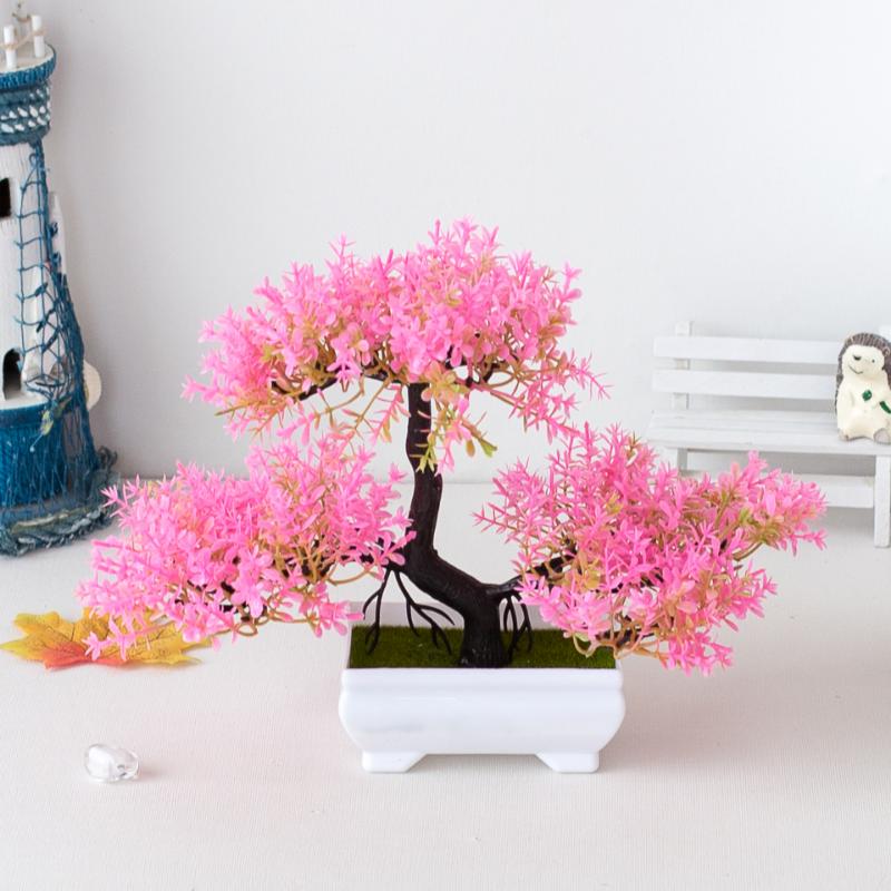 Artificial Bonsai Tree in Pot for Home & Office Décor pink by HitMyNeed