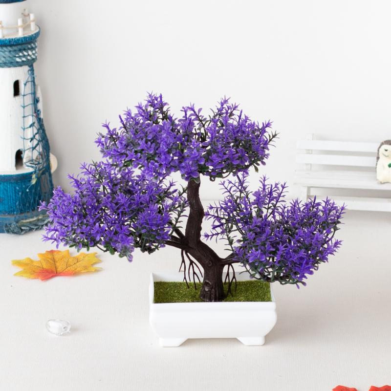 Artificial Bonsai Tree in Pot for Home & Office Décor purple by HitMyNeed
