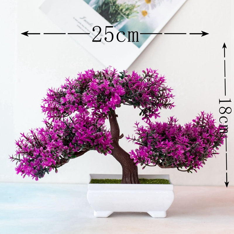 Artificial Bonsai Tree in Pot for Home & Office Décor purple-red by HitMyNeed