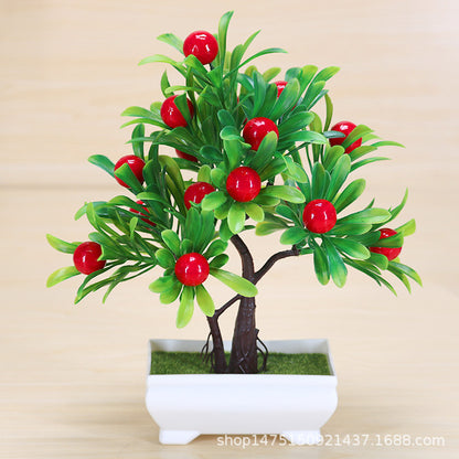 Artificial Bonsai Tree in Pot for Home & Office Décor red by HitMyNeed