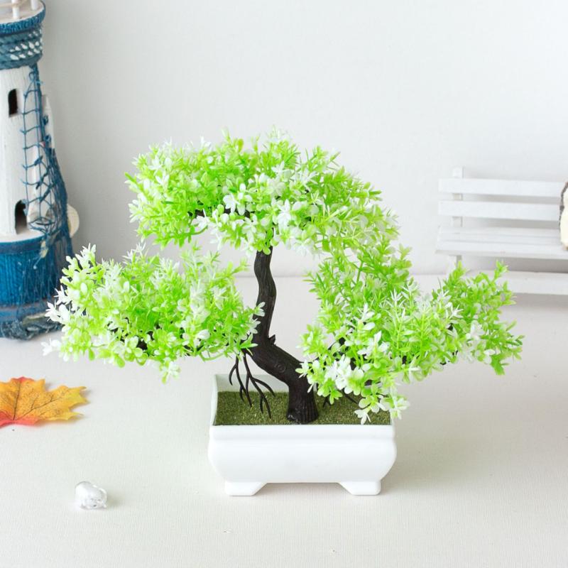 Artificial Bonsai Tree in Pot for Home & Office Décor white by HitMyNeed