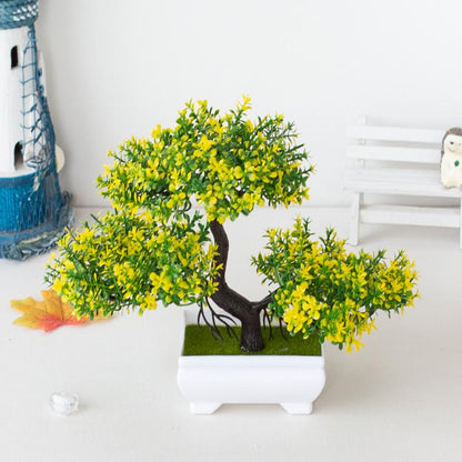 Artificial Bonsai Tree in Pot for Home & Office Décor yellow by HitMyNeed