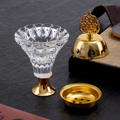 Artificial Crystal Incense Burner with Metal Cover by HitMyNeed