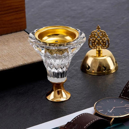 Artificial Crystal Incense Burner with Metal Cover by HitMyNeed