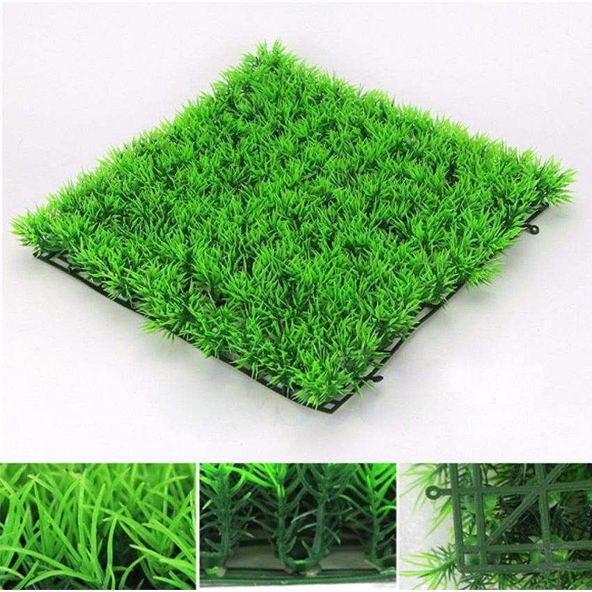 Artificial Grass Mat for Aquarium Tank Decor 23x23cm by HitMyNeed