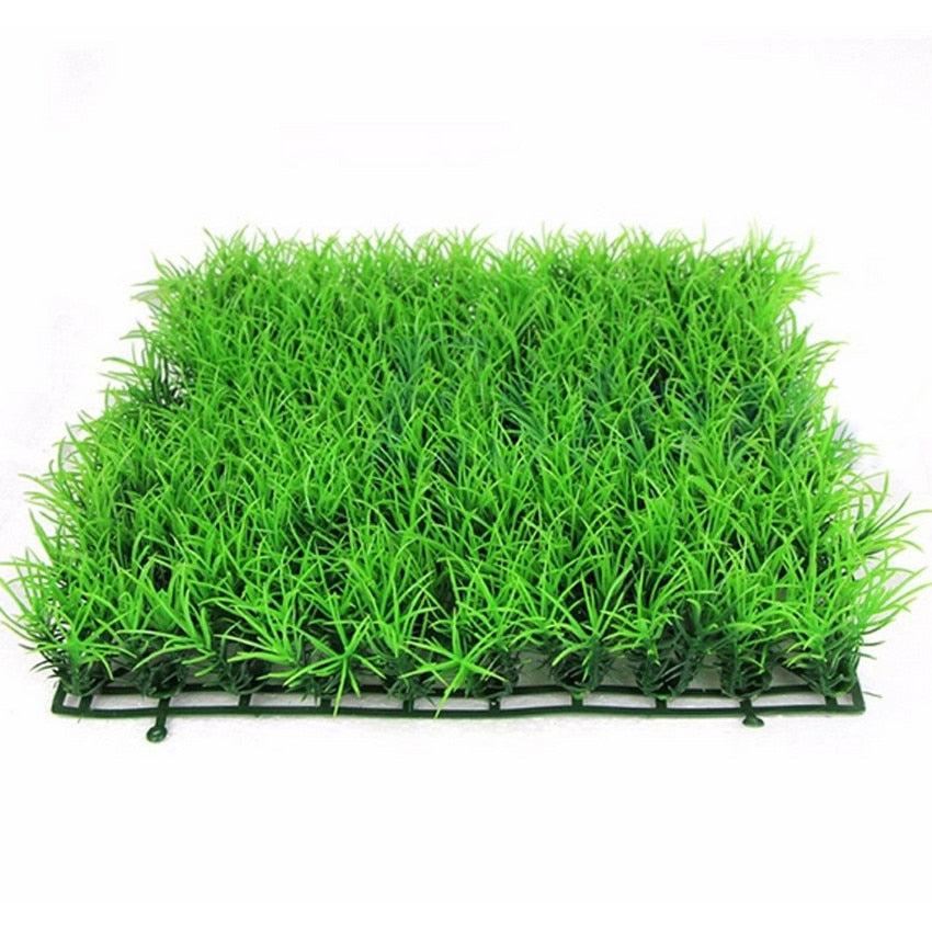 Artificial Grass Mat for Aquarium Tank Decor 23x23cm by HitMyNeed