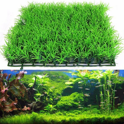 Artificial Grass Mat for Aquarium Tank Decor 23x23cm by HitMyNeed