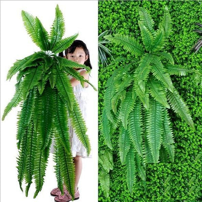 Artificial Hanging Fern & Green Wall Plant 80-120cm 80cm by HitMyNeed