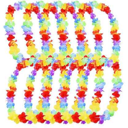 Artificial Hawaiian Flower Garlands, 20-Pack Leis by HitMyNeed