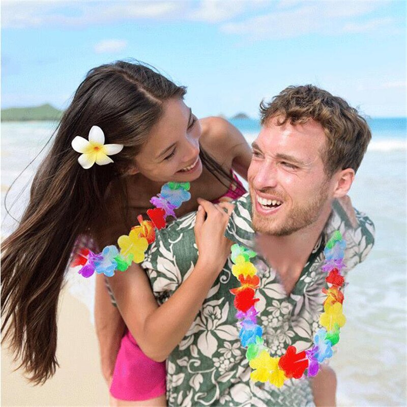 Artificial Hawaiian Flower Garlands, 20-Pack Leis by HitMyNeed