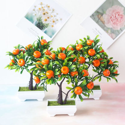 Artificial Mini Orange Tree in Pot, 26cm by HitMyNeed