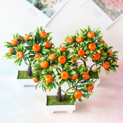 Artificial Mini Orange Tree in Pot, 26cm by HitMyNeed