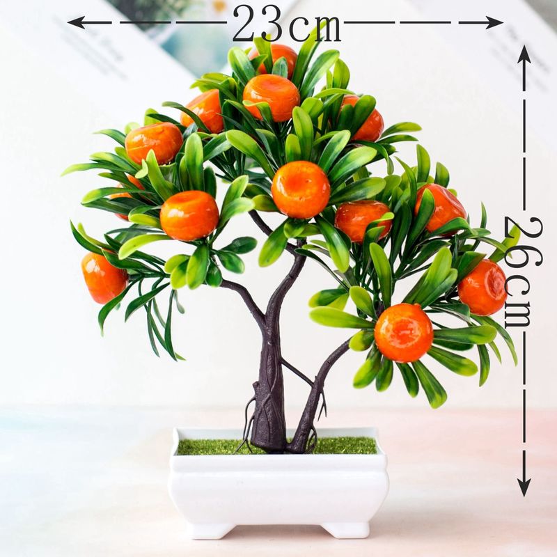 Artificial Mini Orange Tree in Pot, 26cm by HitMyNeed