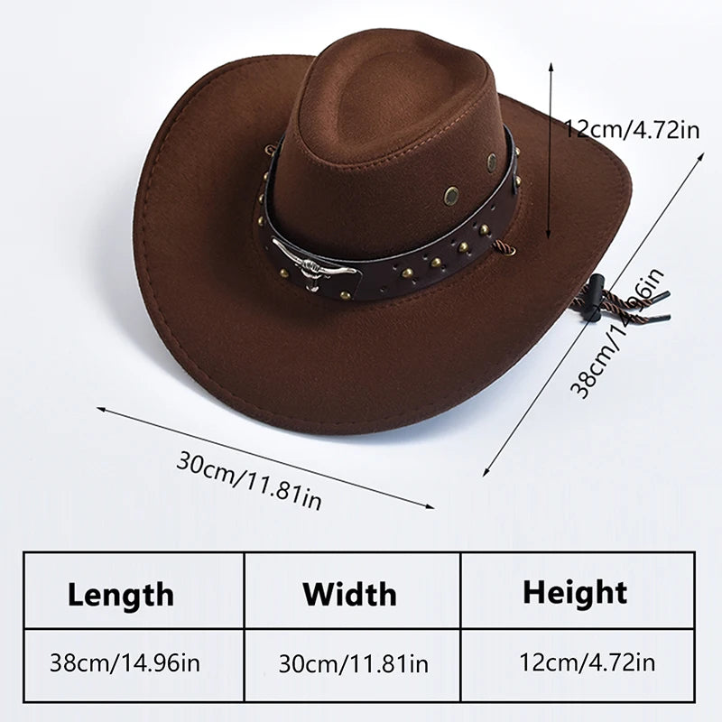 Artificial Suede Vintage Western Cowboy Hat by HitMyNeed